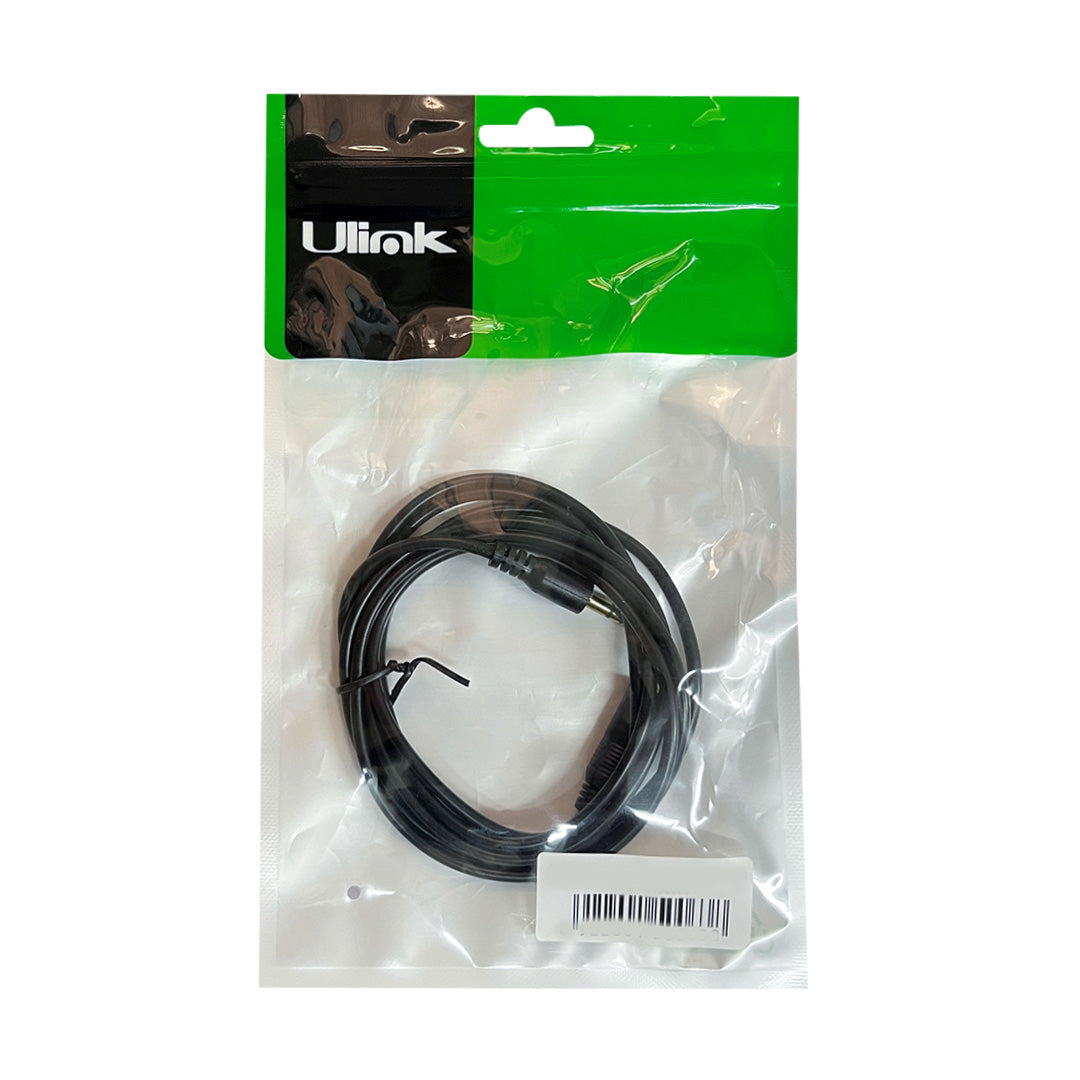 Cable de audio 3,5mm a 3,5mm M-H de 1,5 mts