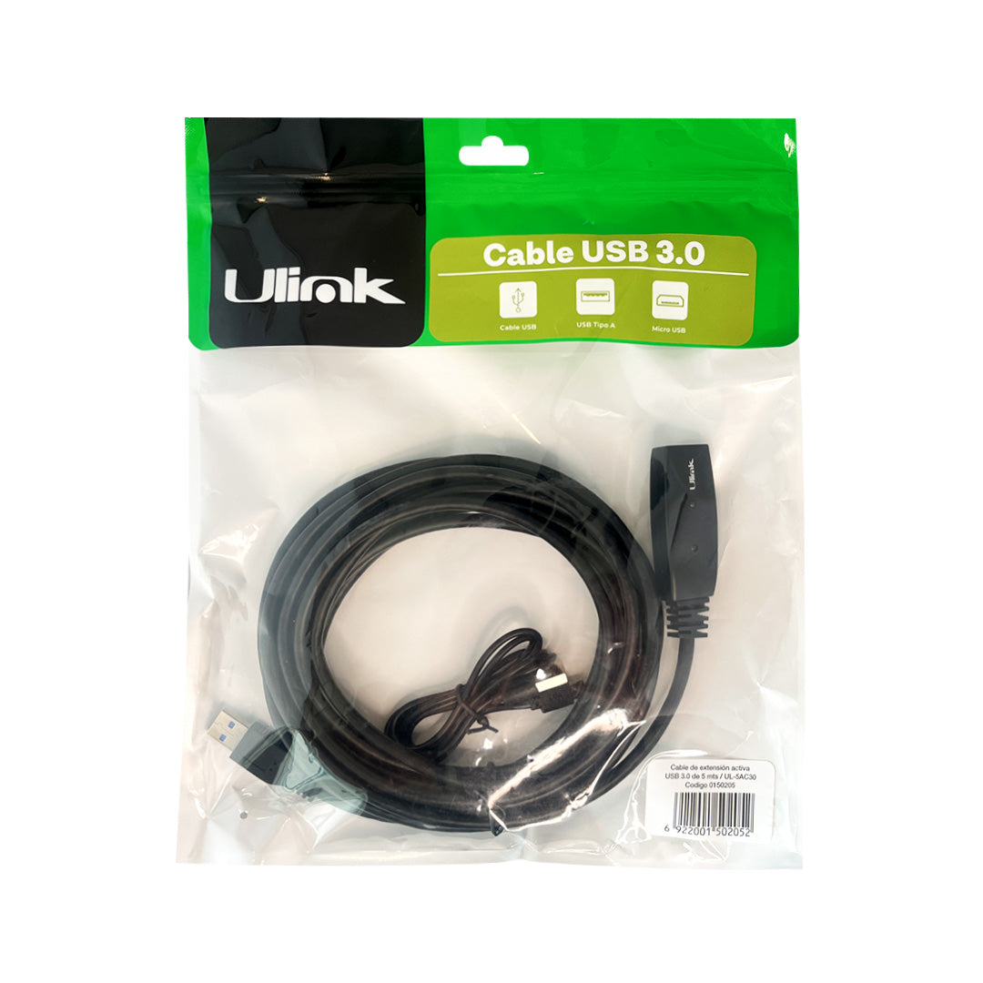 Cable de extensión activa USB 3.0 de 5 mts / UL-5AC30