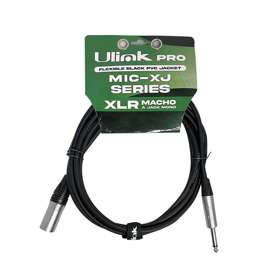 Cable de audio XLR macho a Jack mono de 6 mts / UL-MIC-XJ4006