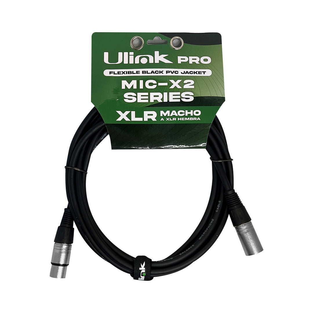 Cable de audio XLR macho hembra de 10 mts / UL-MIC-X2010