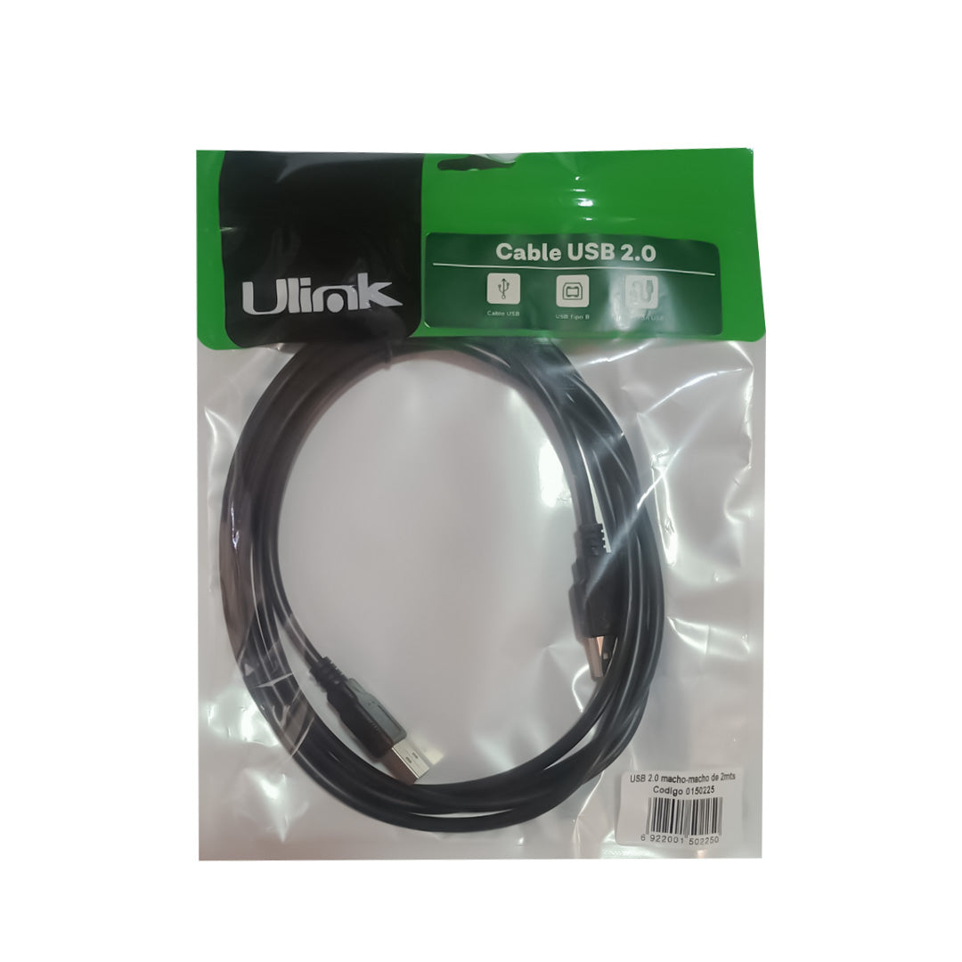Cable USB 2.0 macho - macho , 2 mts /Ulink