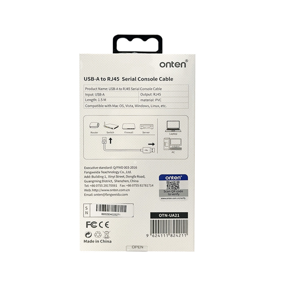 Cable USB A para consola RJ45 / OTN-UA21