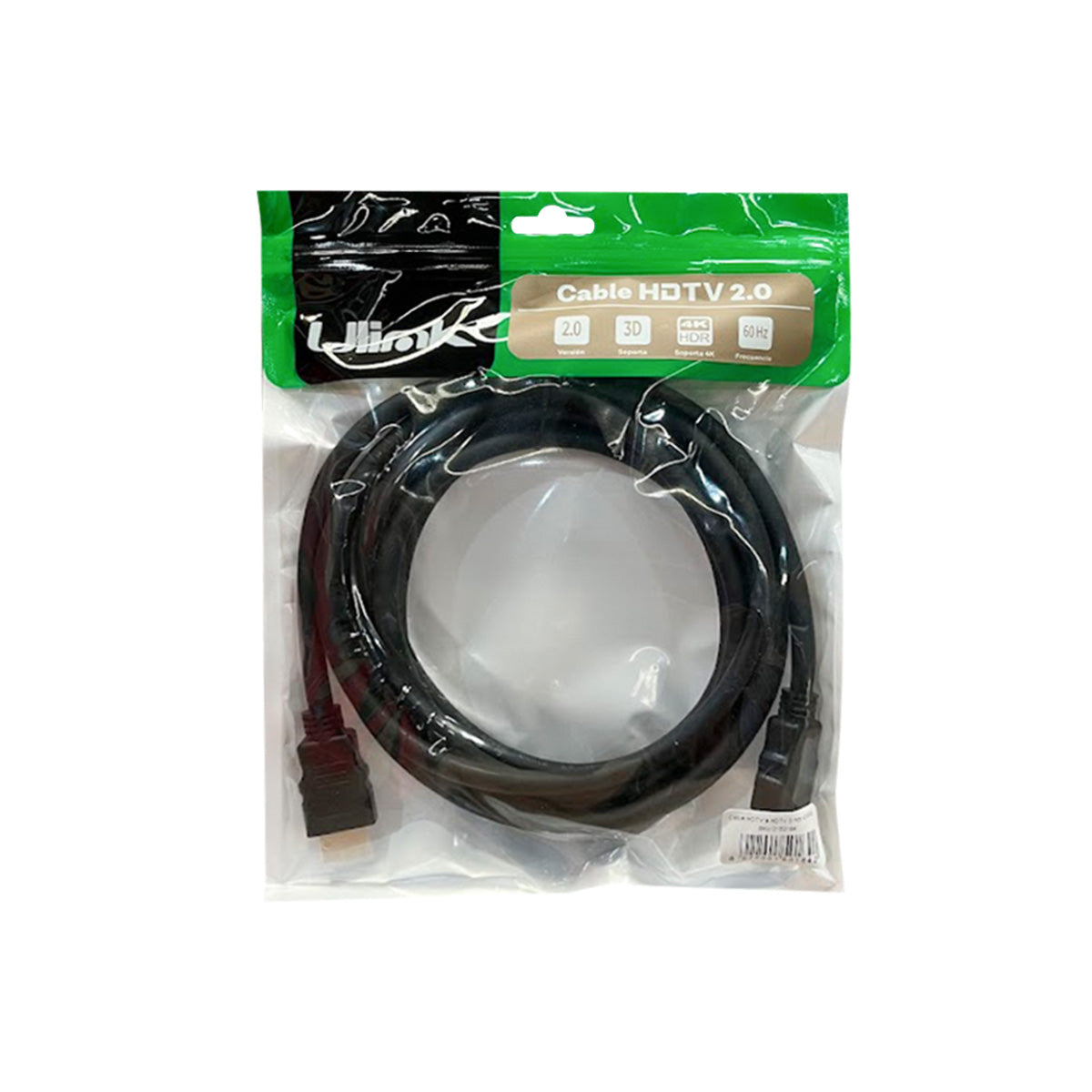 Cable HDMI a HDMI 1.8 mts v2.0 4K,3D, CCS, 30 AWG (aleación)