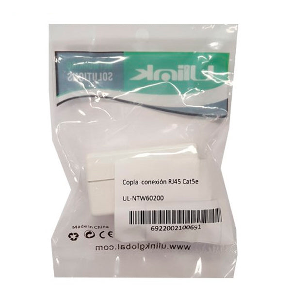 Copla de conexión RJ45 Cat5e / UL-NTW60200