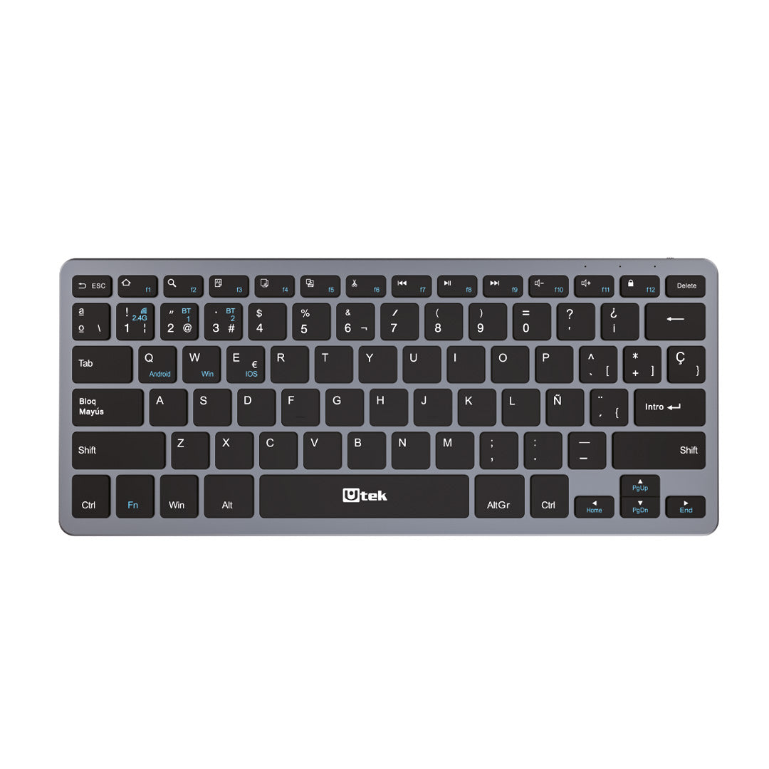 Teclado inalámbrico Bluetooth y 2,4Ghz, recargable / UT-KBBT2100