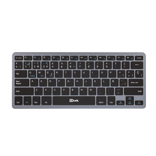 Teclado inalámbrico Bluetooth y 2,4Ghz, recargable / UT-KBBT2100
