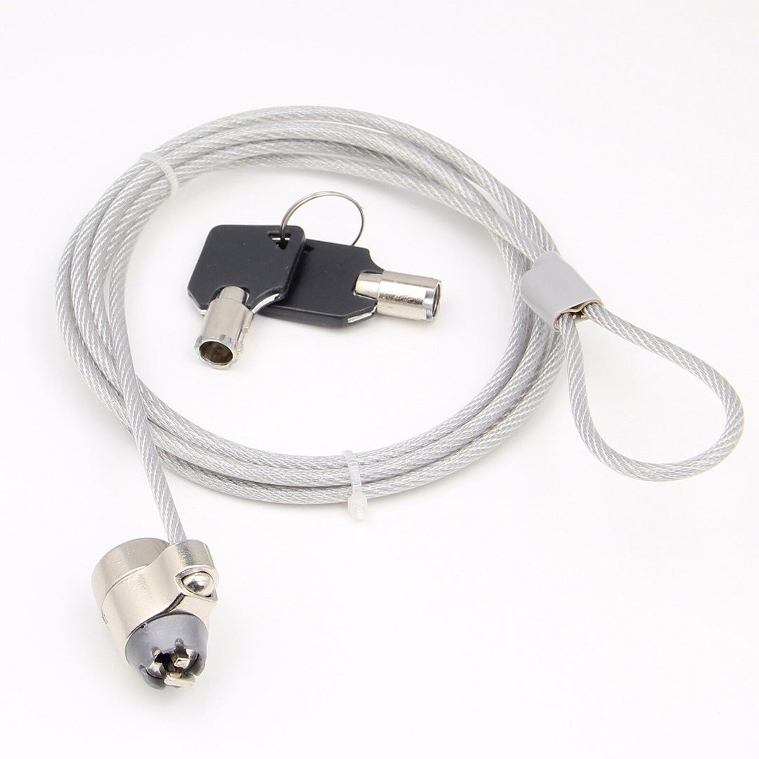 Candado para notebook slot universal con llave, 1,8mts de largo y 4mm espesor / UT-LK020K
