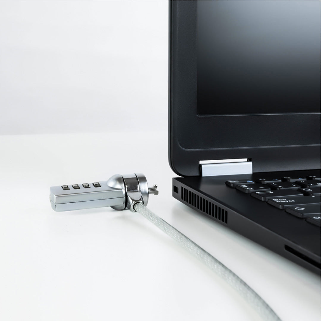 Candado para notebook slot universal con clave, 1,8mts de largo y 4mm espesor / UT-LK050P