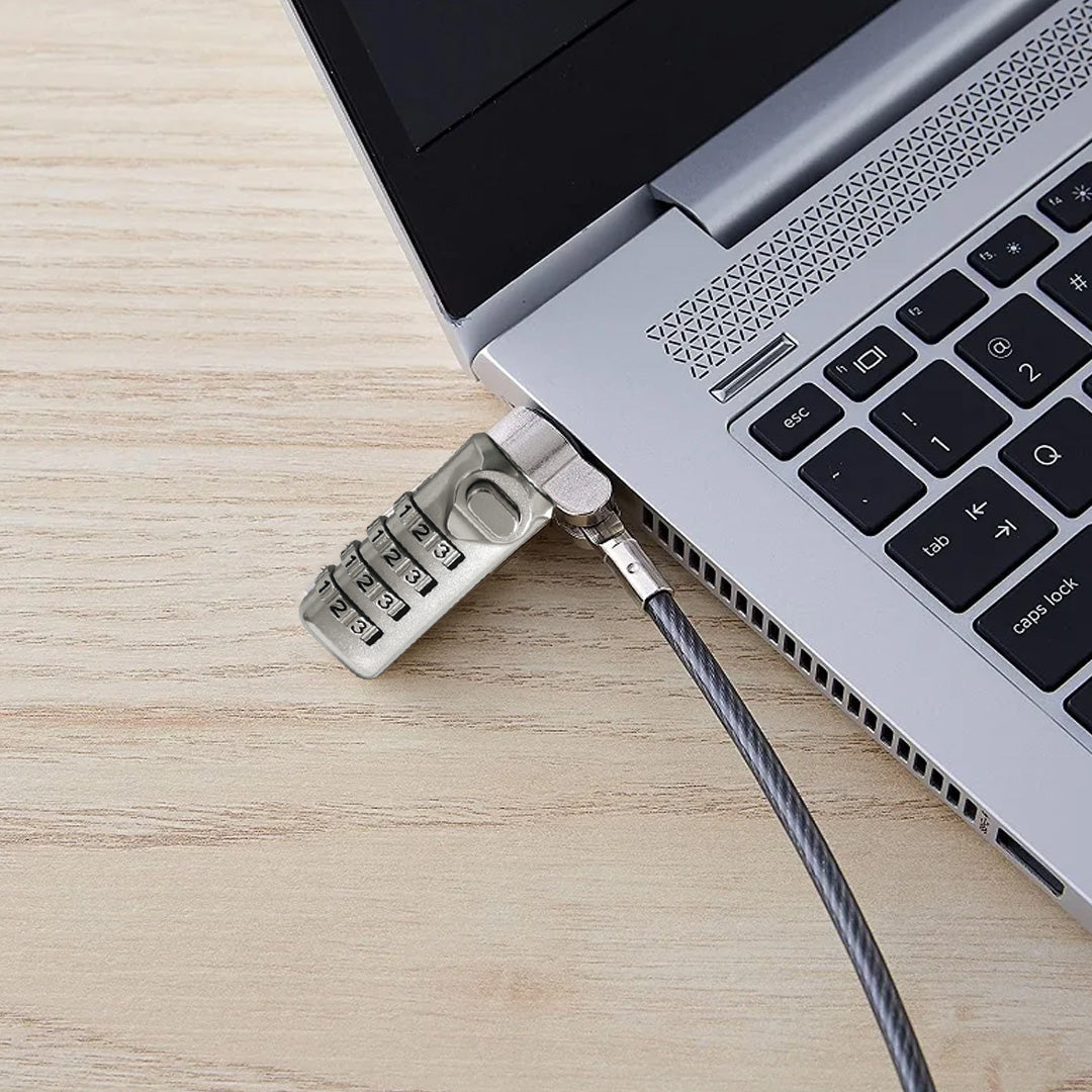 Candado para notebook slot NANO con clave, 1,8mts de largo y 4mm espesor / UT-LK080PN