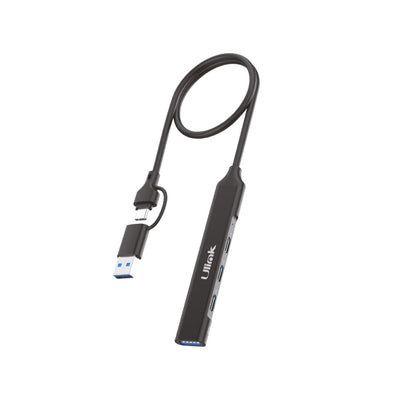 HUB 4 puertos USB 3.0 A/C de 3*USB C + 1*USB3.0 , aluminio / mod. UL-HUBAC204