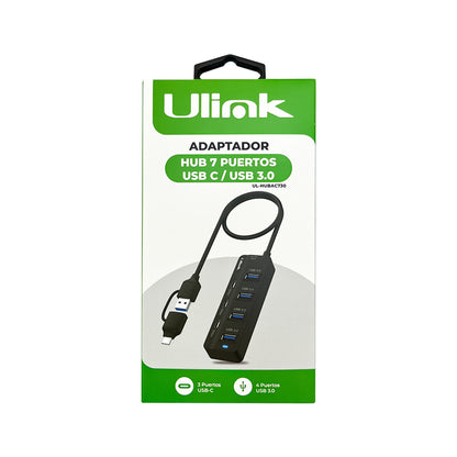 HUB 7 puertos USB 3.0 con USB C*3 + USB3.0*4 / mod. UL-HUBAC730