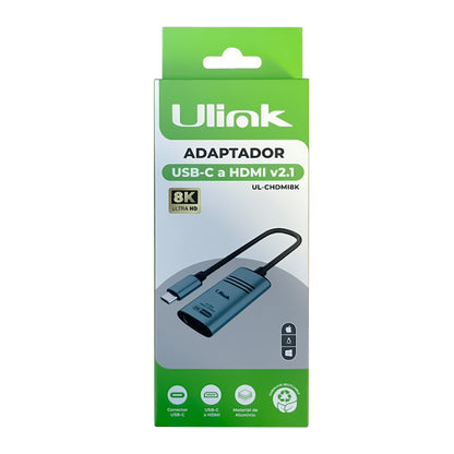 Adaptador USB C a HDMI 8K v2.1 / mod. UL-CHDMI8K
