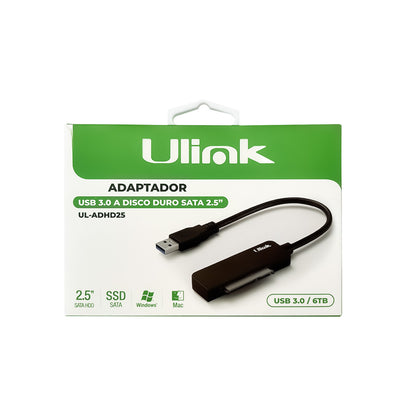 Adaptador USB 3,0 a SATA para discos 2,5"/ UL-ADHD25