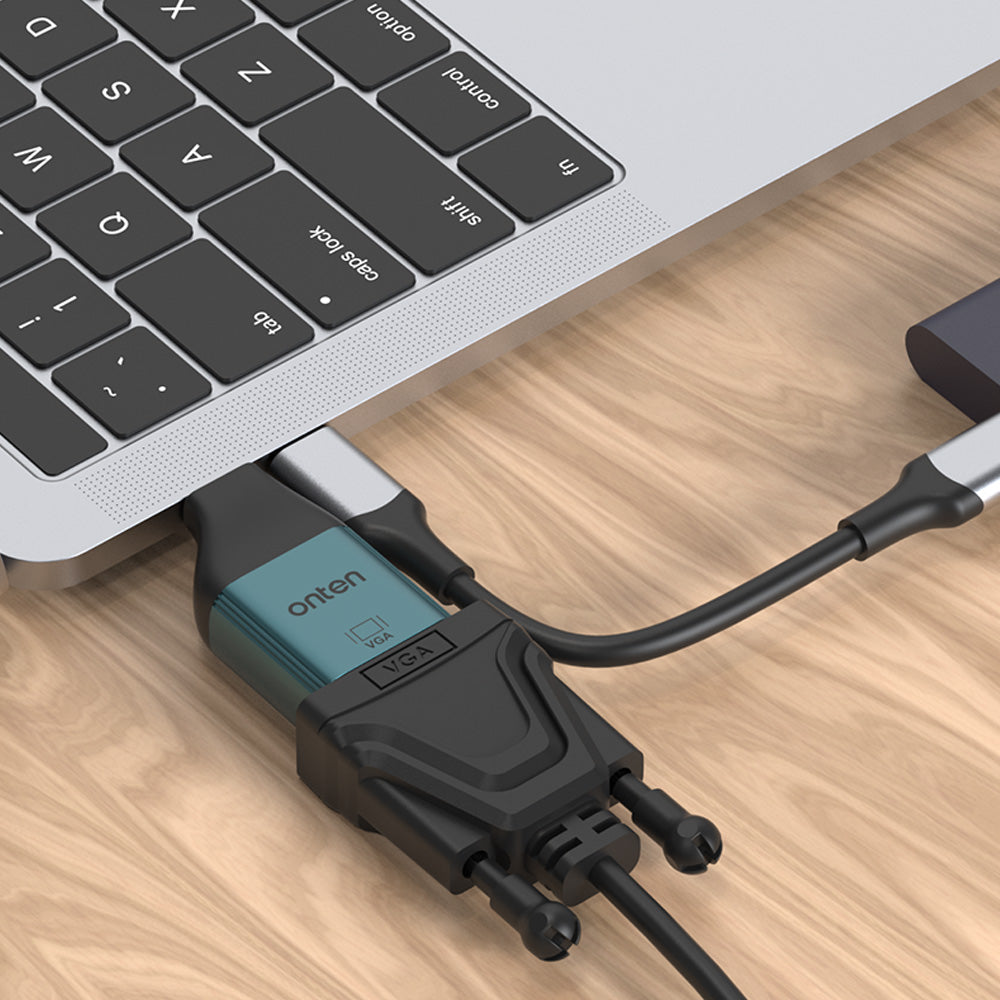 Adaptador compacto USB C a VGA 2K@60Hz / OTN-UC105