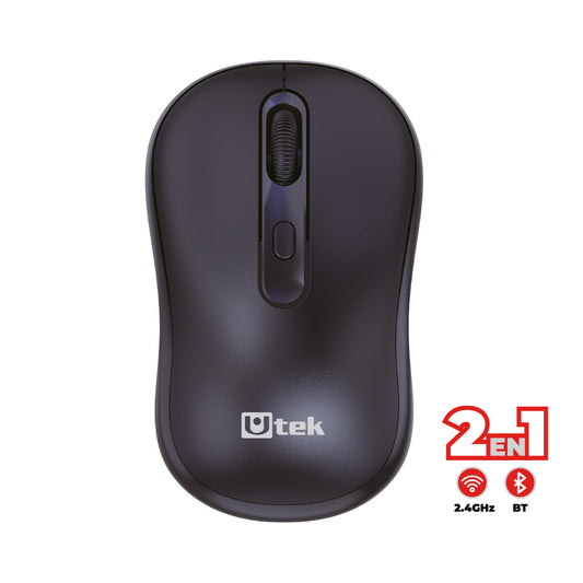Mouse inalámbrico combo bluetooth y 2,4Ghz, 1600dpi / UT- MOW410