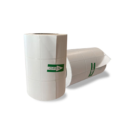 Etiqueta térmica autoadhesiva 15x33x3000 unidades, diametro de 4 cm (pack de 2 unidades)