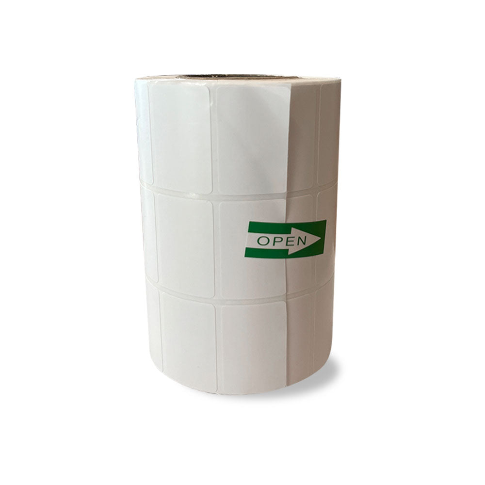 Etiqueta térmica autoadhesiva 15x33x3000 unidades, diametro de 4 cm (pack de 2 unidades)