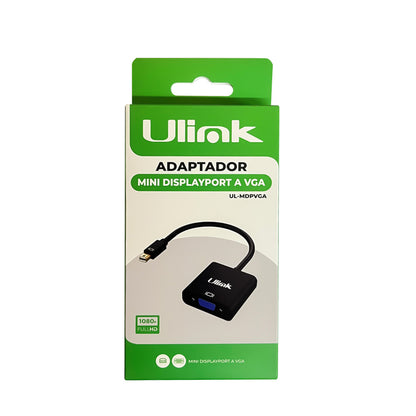 Adaptador de video Mini Display Port Macho a VGA hembra / mod. UL-MDPVGA