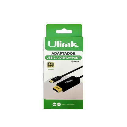 Cable USB C a Display port 4K60Hz con cable 1,8mts / UL-CDP18