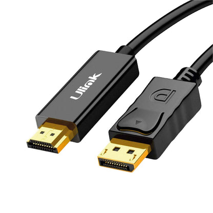 Cable de video Display Port Macho a HDMI 4K macho color negro con cable 1,8mts/ mod. UL-DPHD18