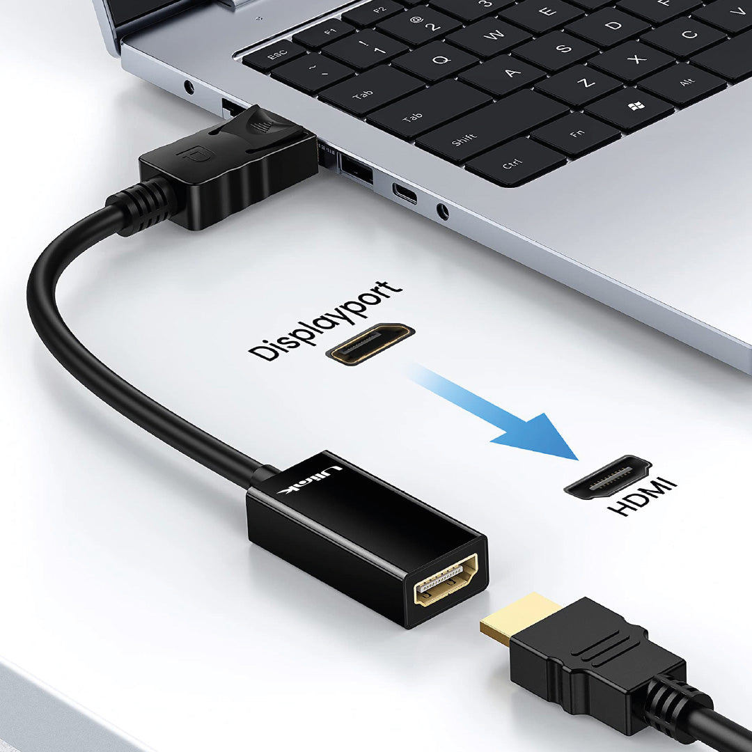Adaptador de video Display Port Macho a HDMI 4K hembra color negro / mod. UL-DPHDMI