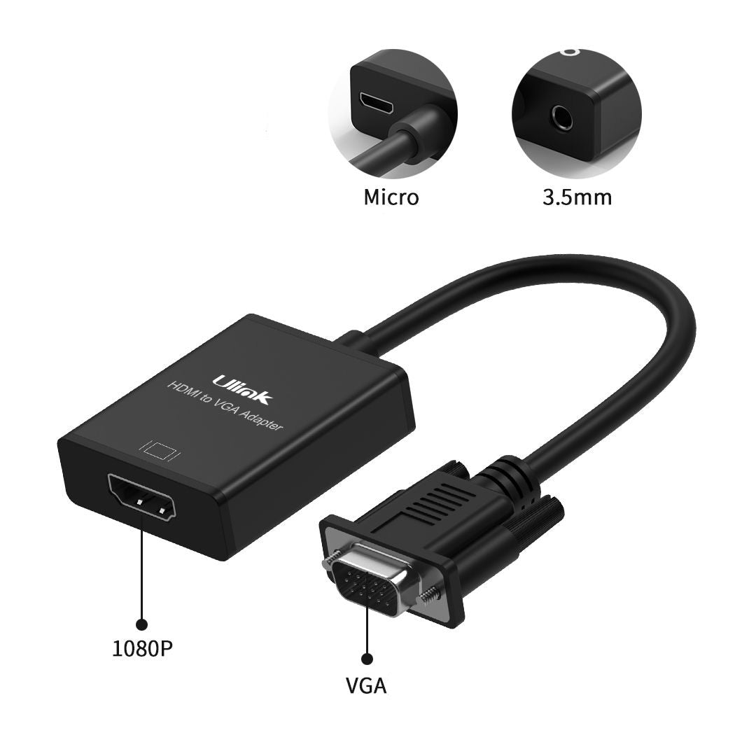 Conversor VGA + audio HDMI cable 20cm / mod. UL-CV2500C