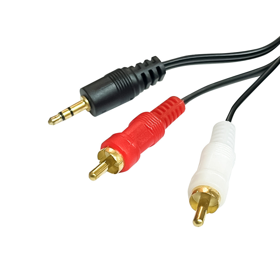 Cable de audio 3,5mm a 2 RCA de 1,5 mts