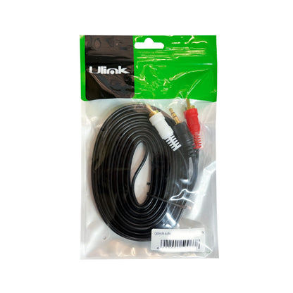 Cable de audio 3,5mm a 2 RCA de 1,5 mts