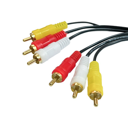 Cable de audio 3RCA a RCA M-M de 1,8 mts