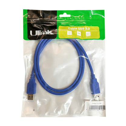 Cable USB 3.0 macho a macho USB 3.0 color azul 1 mts
