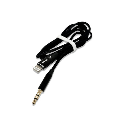 Cable de audio lightning a 3,5mm, reforzado, puntas doradas, 1 metro / BL-CBA030AL