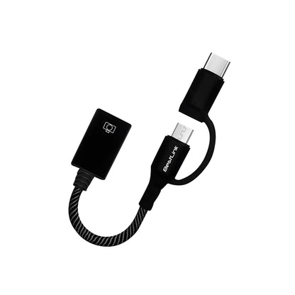 Cable OTG 2 en 1, microUSB + USBC a USB Hembra / BL-ADOTG20