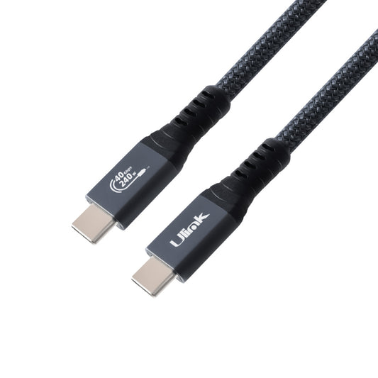 Cable USB 4.0 , 240W , 40 Gbps, 8K , cable trenzado de 1,8mts / UL-CBC40