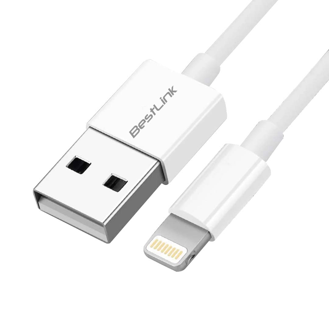 Cable Lightning certificado MFI para iPhone, iPad, iPod color blanco de 1,5 metros / mod. BL-CH200CE
