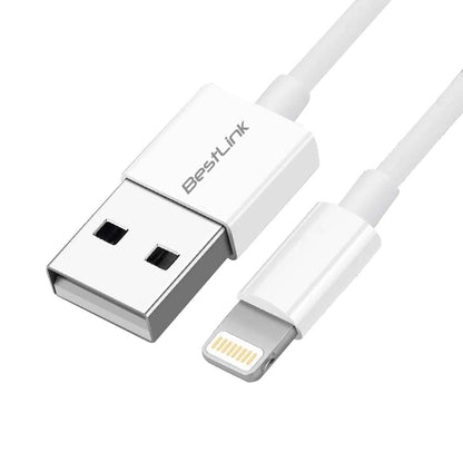 Cable Lightning certificado MFI para iPhone, iPad, iPod color blanco de 1,5 metros / mod. BL-CH200CE