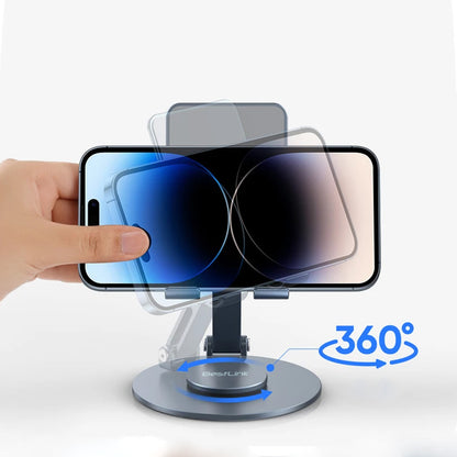 Soporte universal de aluminio para smartphone con rotacion y altura / mod. BL-HDR60