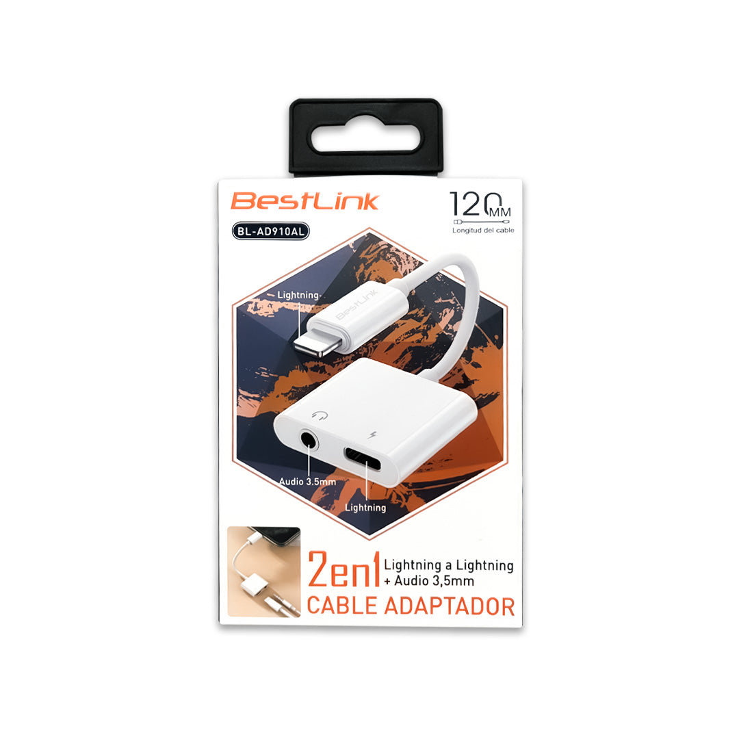Adaptador lightning a lightning + audio 3,5mm / BL-AD910AL