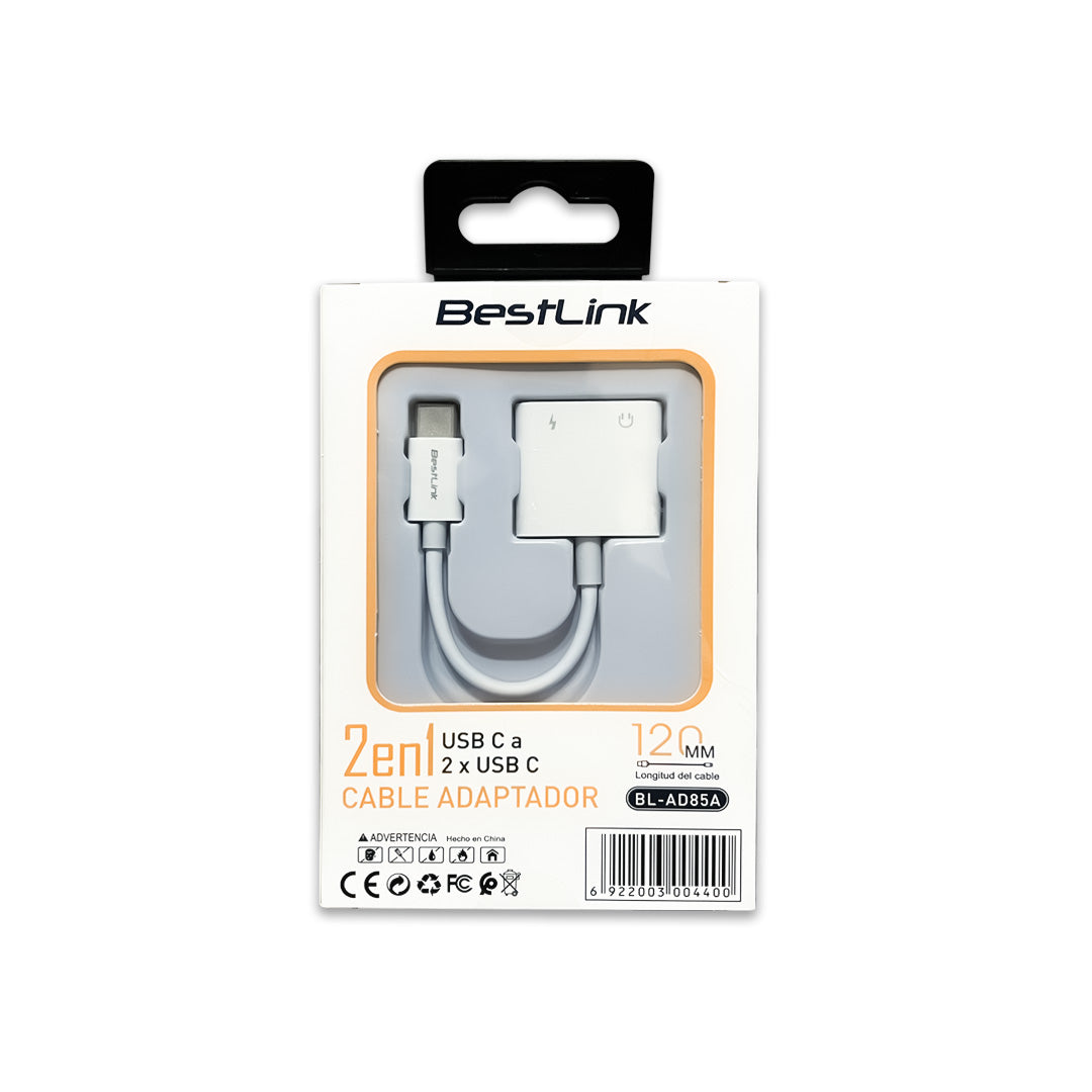 Adaptador USB C a 2*USBC c/cable / BL-AD85A
