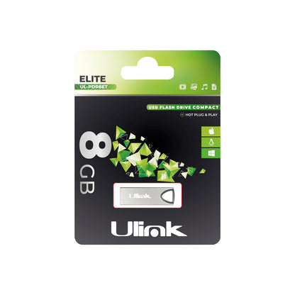 PENDRIVE 8 GB plateado modelo ELITE / UL-PDR8ET