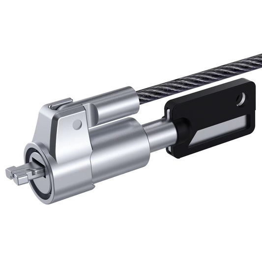 Candado para notebook slot NANO con llave, 1,8mts de largo y 4mm espesor / UT-LK080K