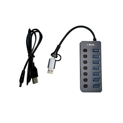 HUB 7 puertos USB tipo C/A s/fuente / mod. UL-HUBCA7
