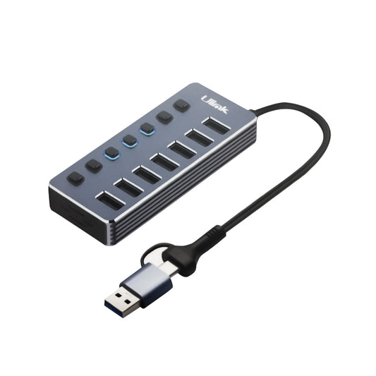 HUB 7 puertos USB tipo C/A s/fuente / mod. UL-HUBCA7