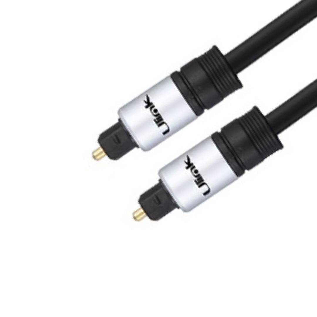 Cable de audio optico digital coaxial Toslink con conectores dorados y presentación retail / mod. UL-PROADOP