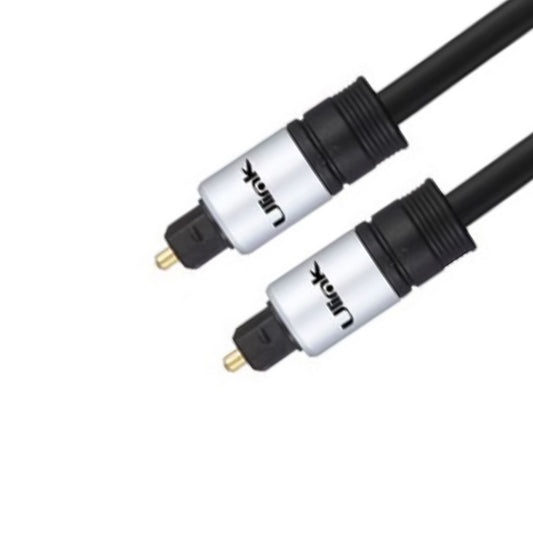 Cable de audio optico digital coaxial Toslink con conectores dorados y presentación retail / mod. UL-PROADOP
