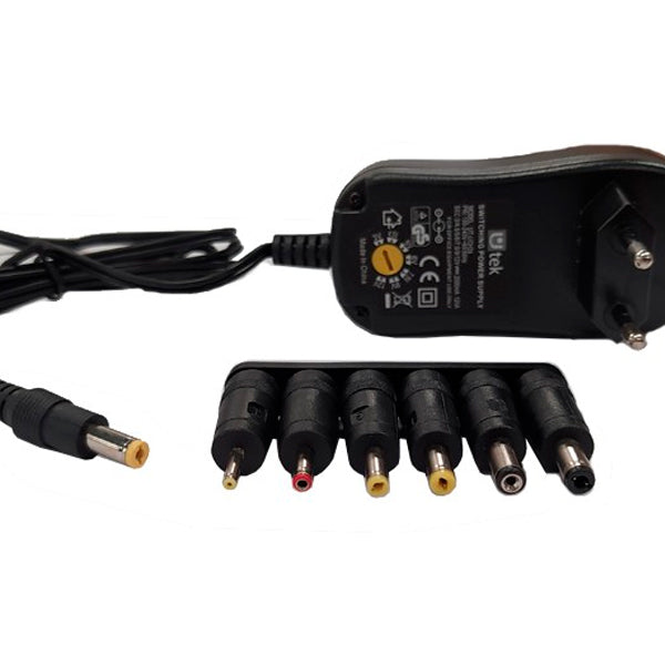 Adaptador universal de energía 3/4.5/5/6/7.5/9/12V 2A y 7 conectores / UT-UCH24