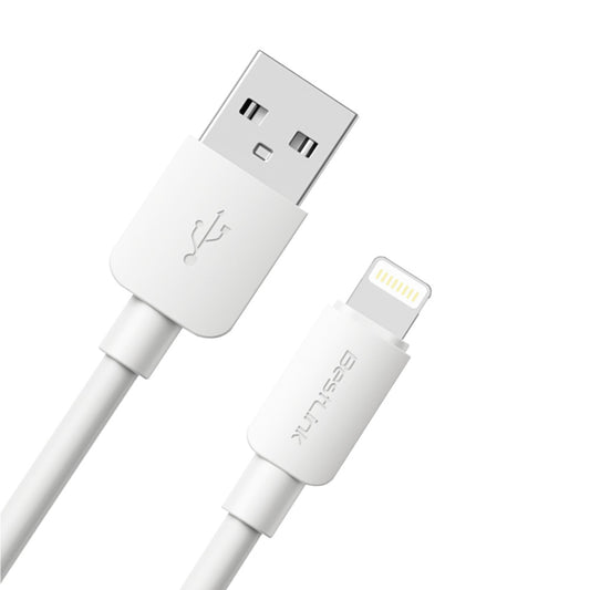 Cable cargador y sincronizador USB A - L 2,4A color blanco PVC 2mt / BL-CHCBL450