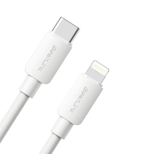 Cable cargador y sincronizador USB C - L 27W color blanco PVC 1mt / BL-CHCBL460
