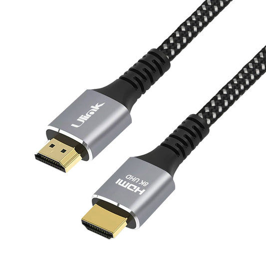 Cable HDMI a HDMI 5 mts v2.1, 8k 60Hz, color negro / mod. UL-HDMI8K50