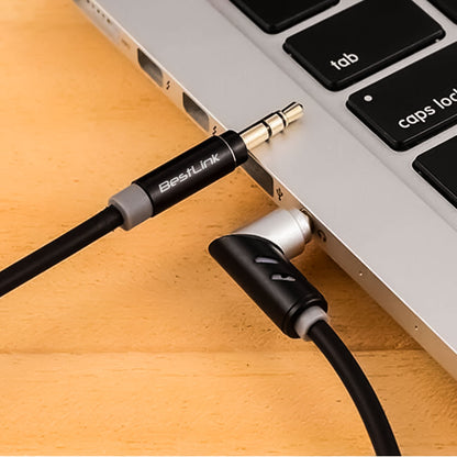 Cable de audio 1,5mt color negro con rotación en caja retail / BL-CB150