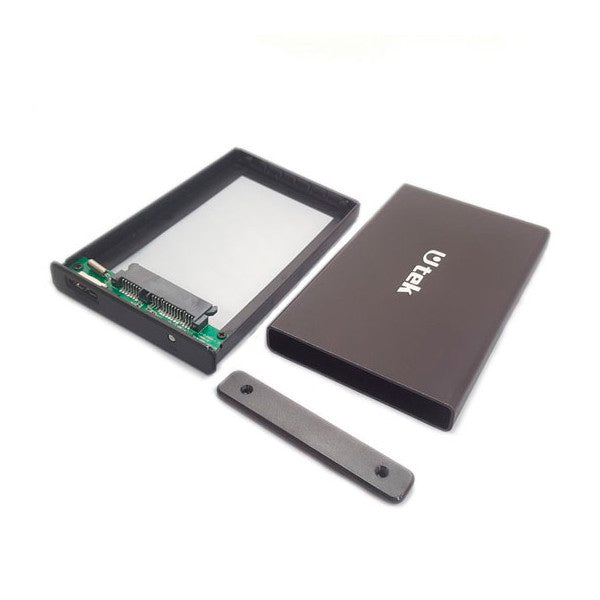 Cofre porta disco duro SATA 2,5 conexión USB 3.0 color negro / mod. UT-HDD030BL